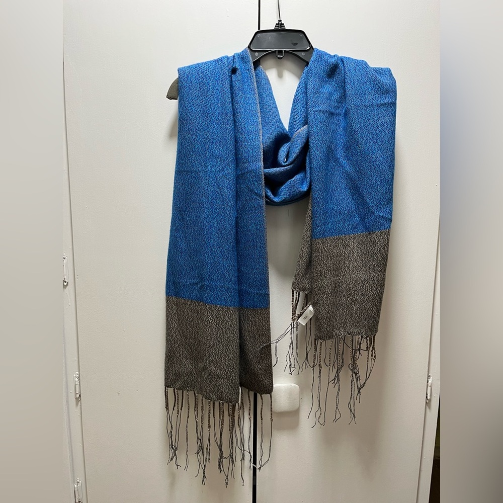 GAP Blue and Gray Knit Scarf